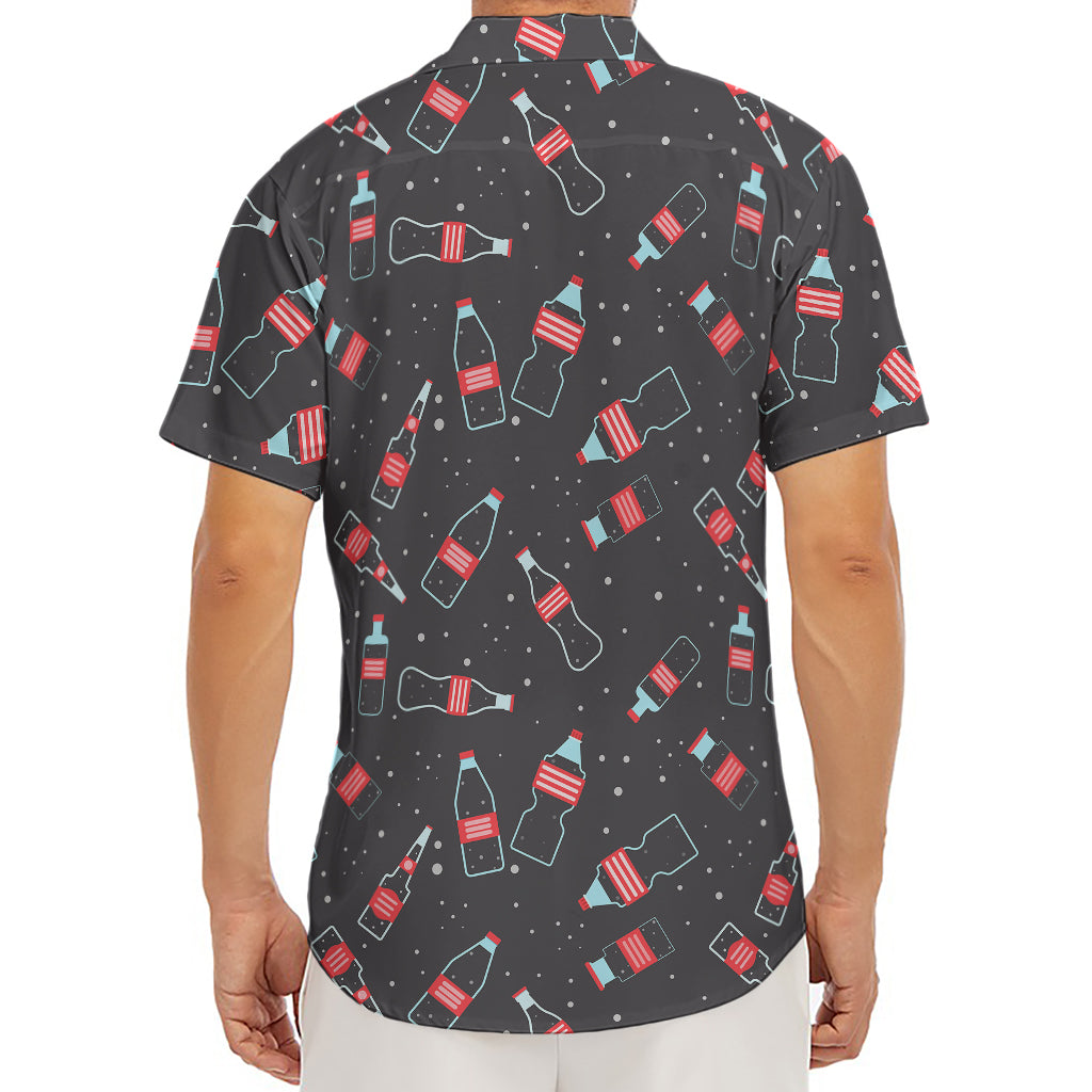 Cola Bottle Pattern Print Men's Deep V-Neck Shirt