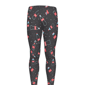 Cola Bottle Pattern Print Men's leggings