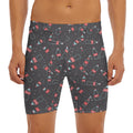Cola Bottle Pattern Print Men's Long Boxer Briefs