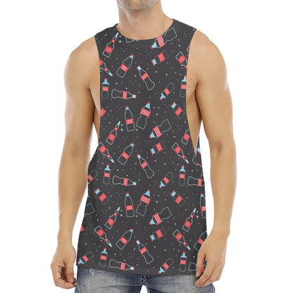 Cola Bottle Pattern Print Men's Muscle Tank Top