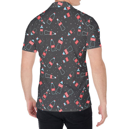 Cola Bottle Pattern Print Men's Shirt