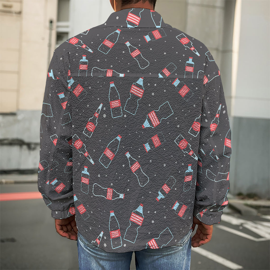 Cola Bottle Pattern Print Men's Shirt Jacket