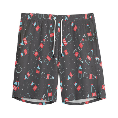 Cola Bottle Pattern Print Men's Sports Shorts