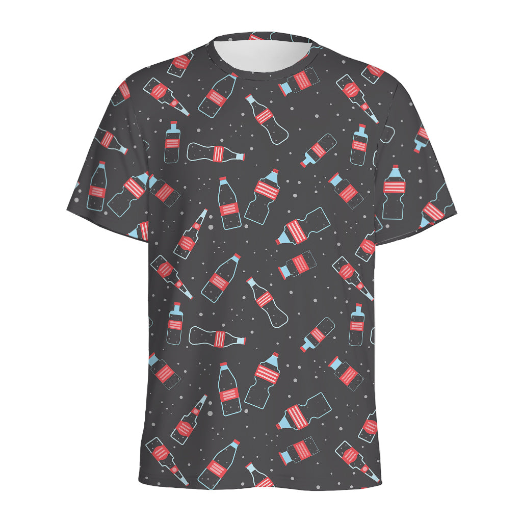 Cola Bottle Pattern Print Men's Sports T-Shirt