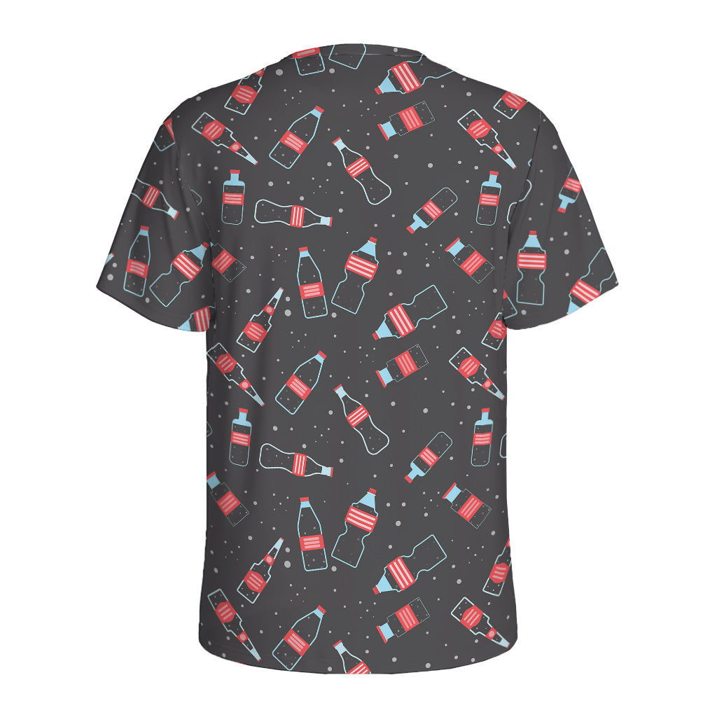 Cola Bottle Pattern Print Men's Sports T-Shirt
