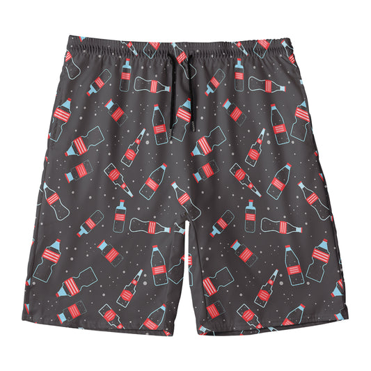 Cola Bottle Pattern Print Men's Swim Trunks