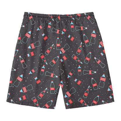 Cola Bottle Pattern Print Men's Swim Trunks
