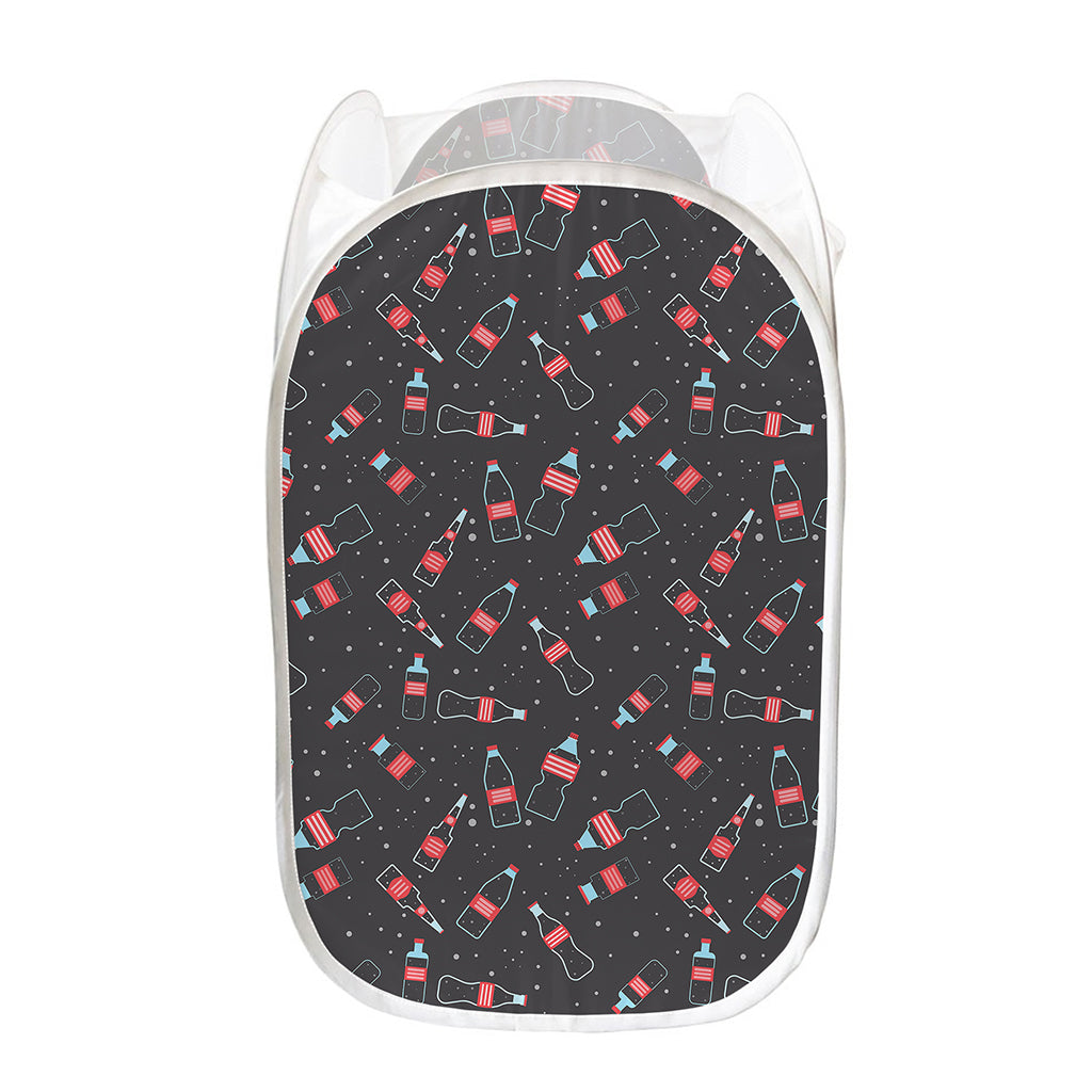 Cola Bottle Pattern Print Mesh Laundry Hamper