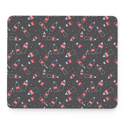 Cola Bottle Pattern Print Mouse Pad