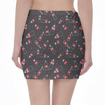 Cola Bottle Pattern Print Pencil Mini Skirt