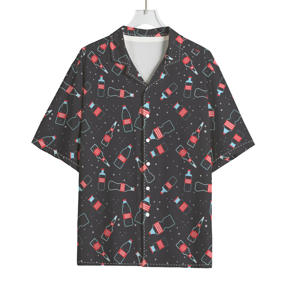 Cola Bottle Pattern Print Rayon Hawaiian Shirt