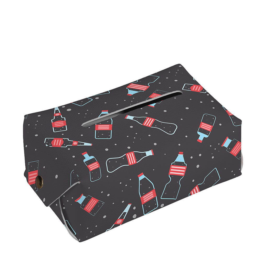 Cola Bottle Pattern Print Rectangle Tissue Box Cover
