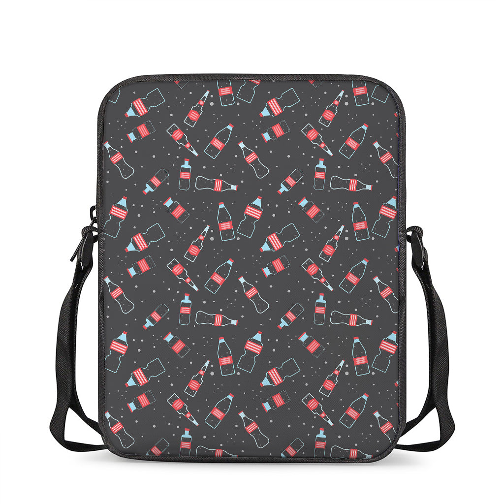Cola Bottle Pattern Print Rectangular Crossbody Bag