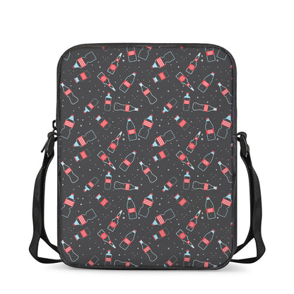 Cola Bottle Pattern Print Rectangular Crossbody Bag