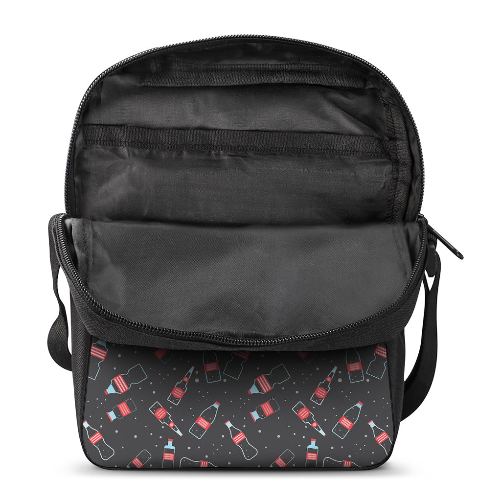 Cola Bottle Pattern Print Rectangular Crossbody Bag