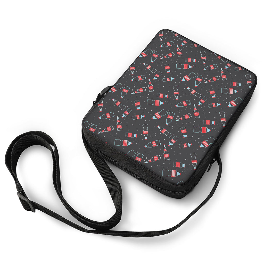 Cola Bottle Pattern Print Rectangular Crossbody Bag