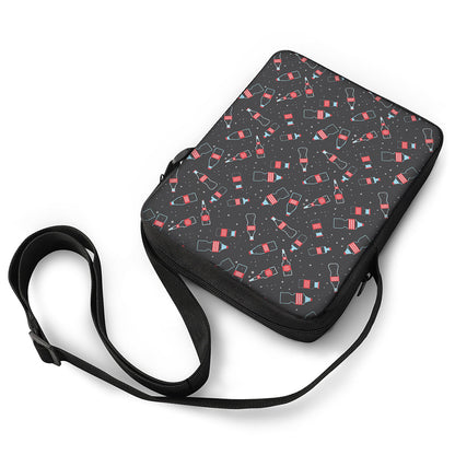 Cola Bottle Pattern Print Rectangular Crossbody Bag