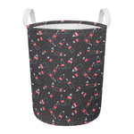 Cola Bottle Pattern Print Round Laundry Basket