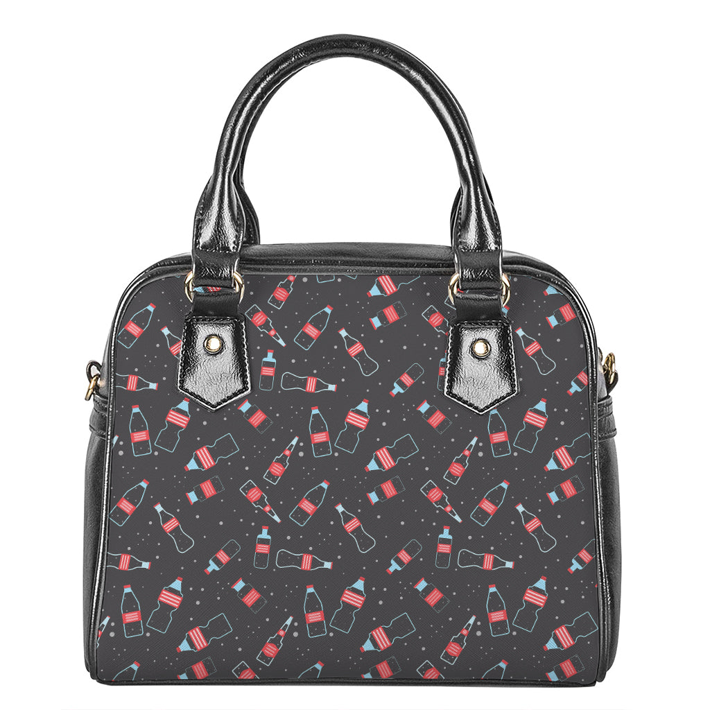 Cola Bottle Pattern Print Shoulder Handbag