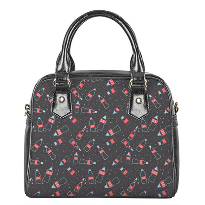 Cola Bottle Pattern Print Shoulder Handbag