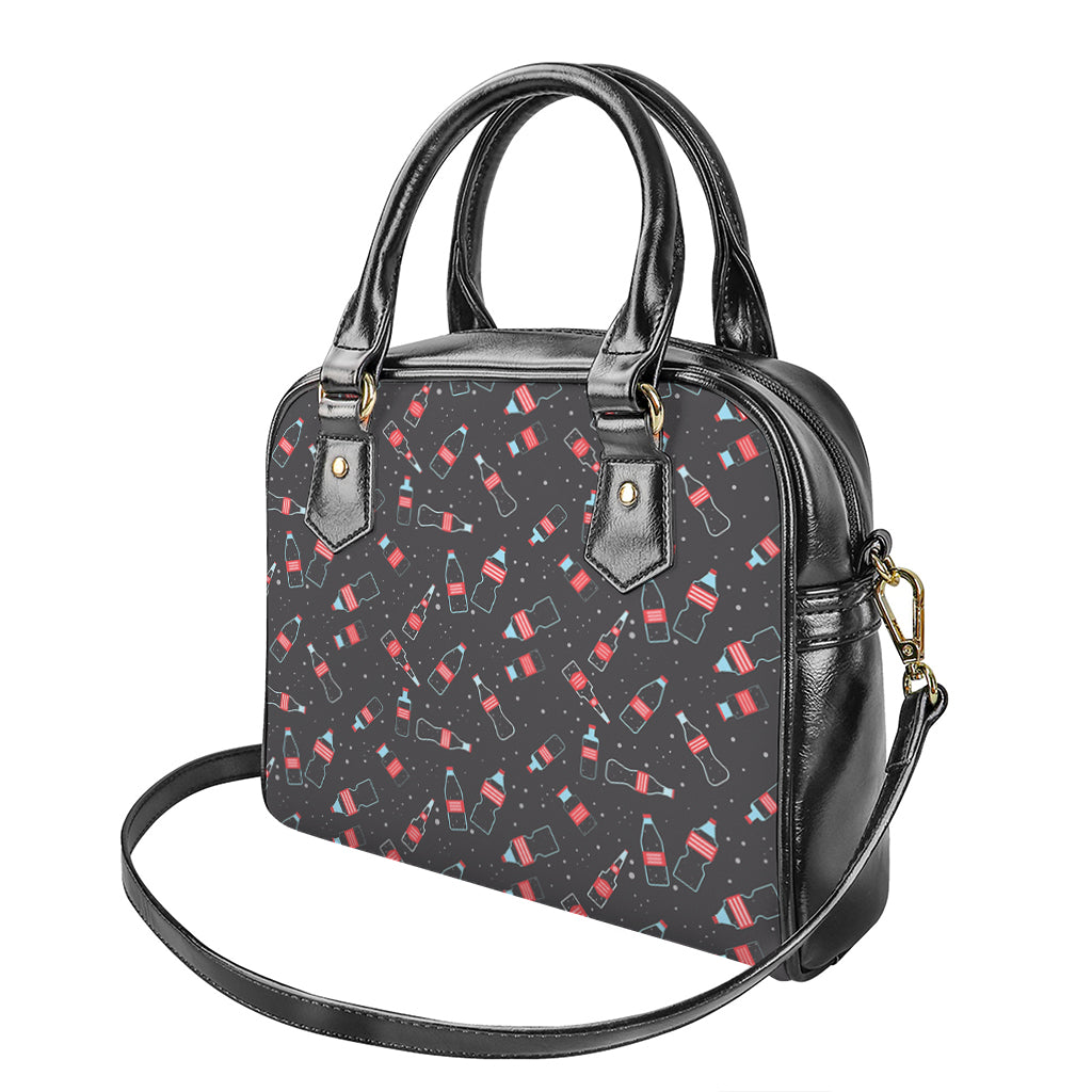 Cola Bottle Pattern Print Shoulder Handbag
