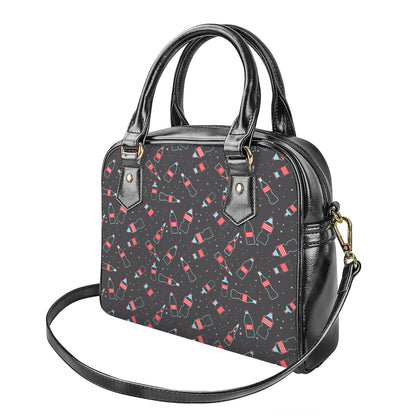 Cola Bottle Pattern Print Shoulder Handbag