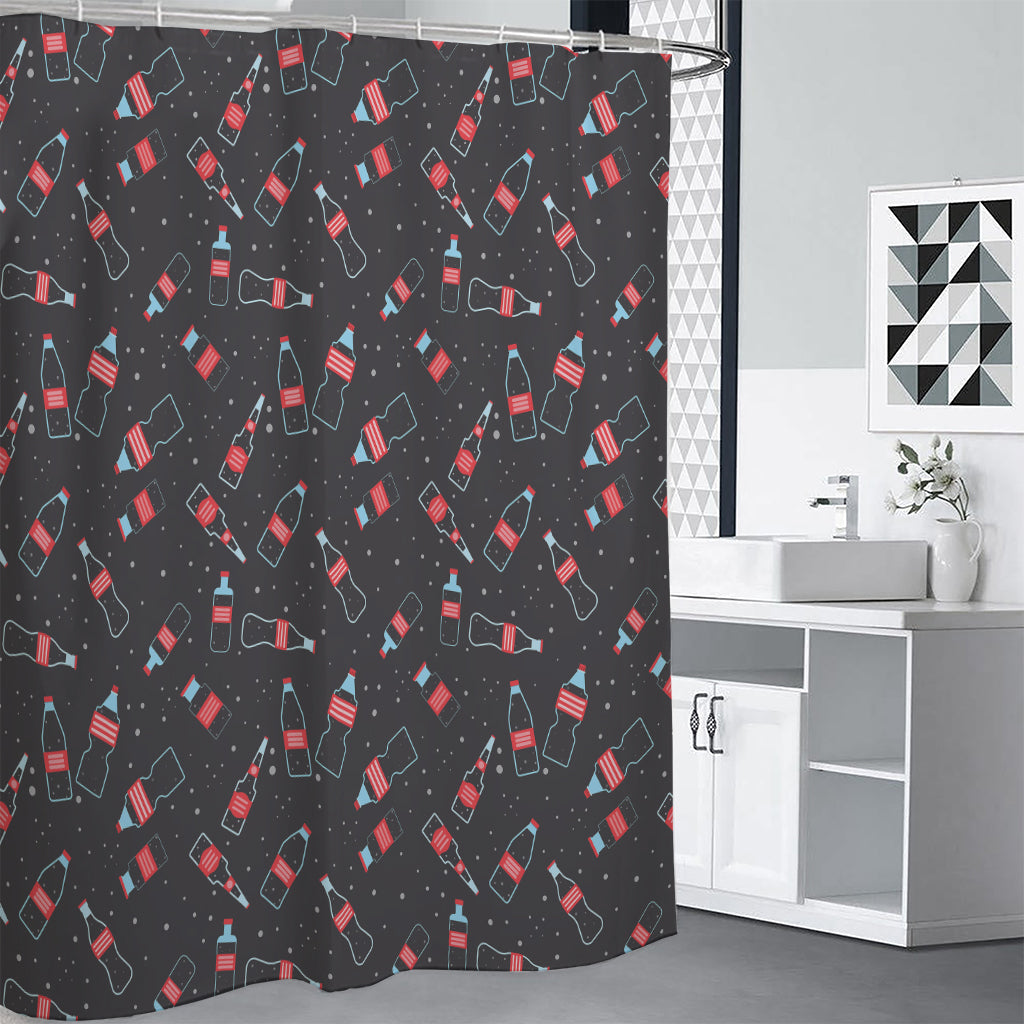 Cola Bottle Pattern Print Shower Curtain