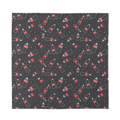 Cola Bottle Pattern Print Silk Bandana