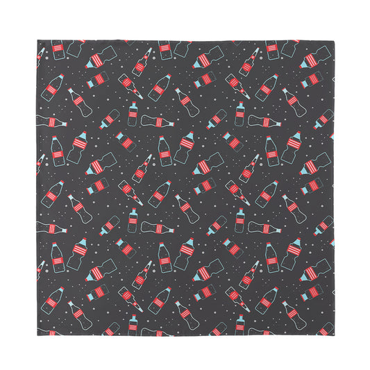 Cola Bottle Pattern Print Silk Bandana