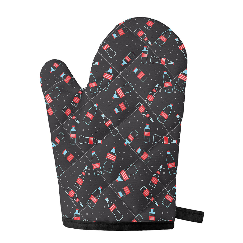 Cola Bottle Pattern Print Single Oven Mitt