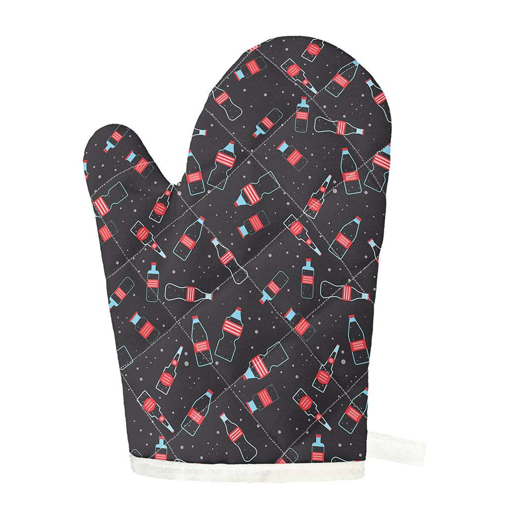 Cola Bottle Pattern Print Single Oven Mitt