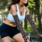 Cola Bottle Pattern Print Sun Protection Arm Sleeves
