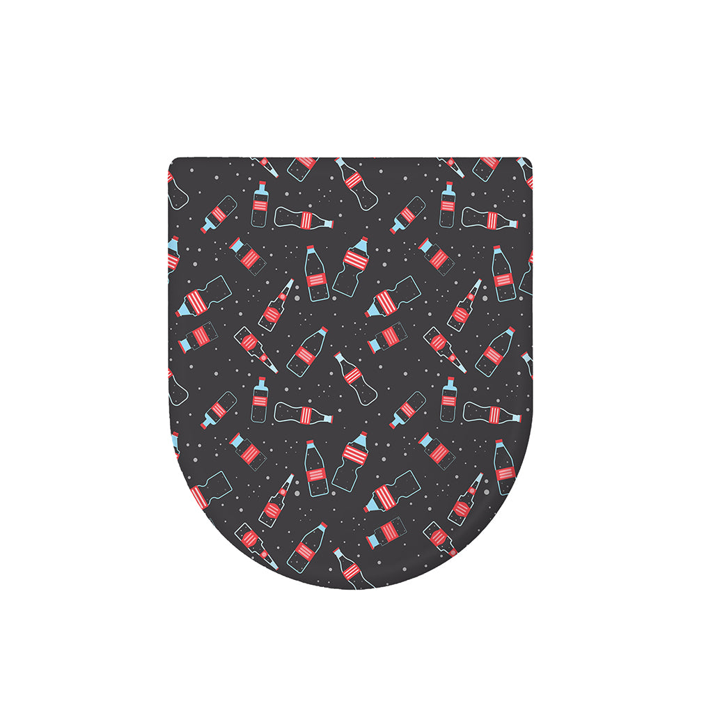 Cola Bottle Pattern Print Toilet Lid Cover