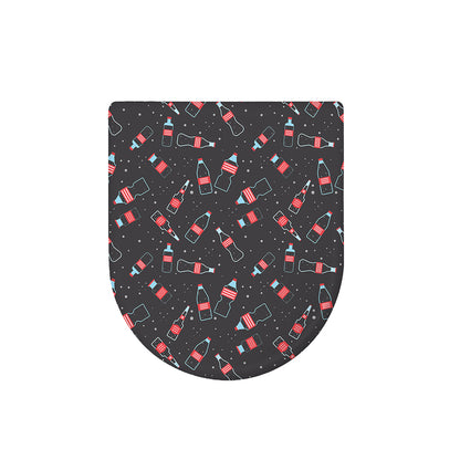 Cola Bottle Pattern Print Toilet Lid Cover