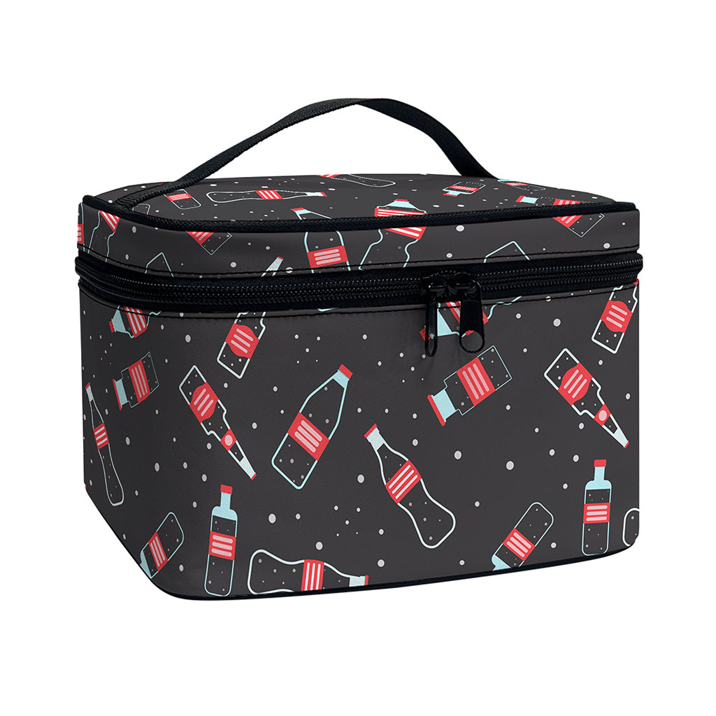 Cola Bottle Pattern Print Travel Makeup Bag