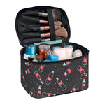 Cola Bottle Pattern Print Travel Makeup Bag