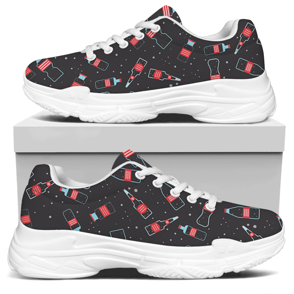 Cola Bottle Pattern Print White Chunky Shoes