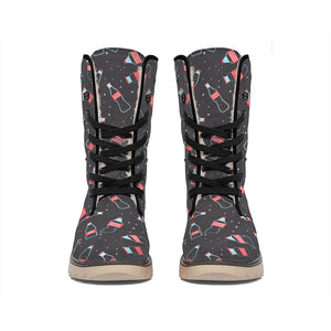 Cola Bottle Pattern Print Winter Boots