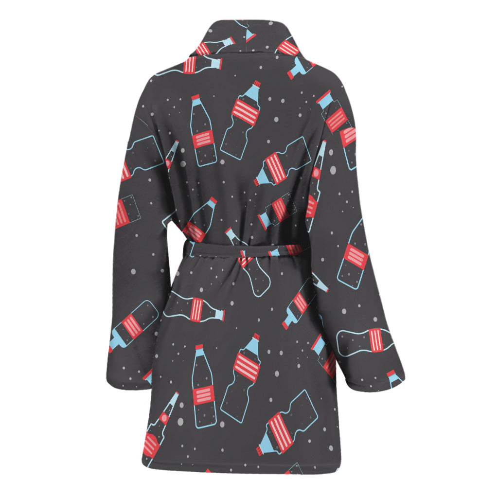 Cola Bottle Pattern Print Women's Bathrobe