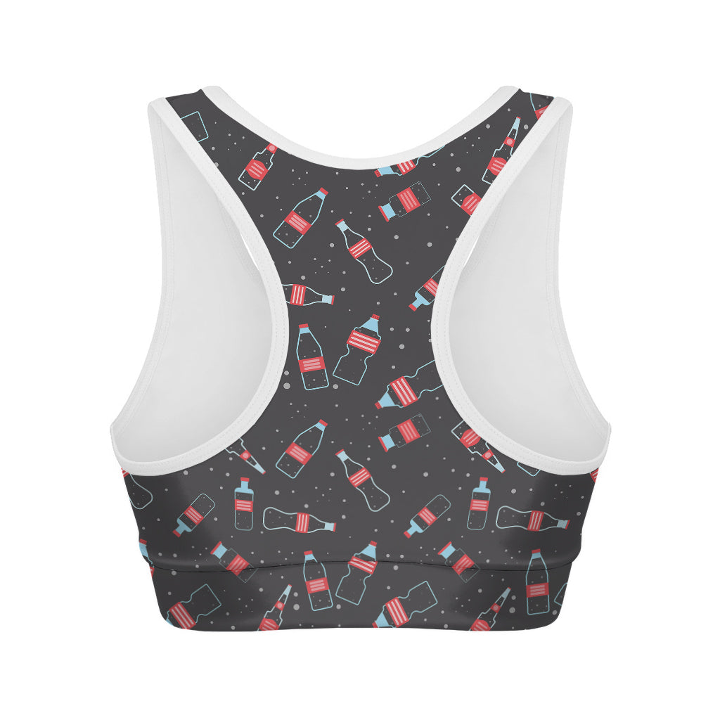 Cola Bottle Pattern Print Women's Sports Bra