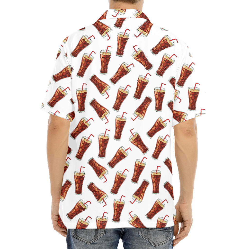 Cola Pattern Print Aloha Shirt