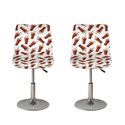 Cola Pattern Print Bar Stool Covers