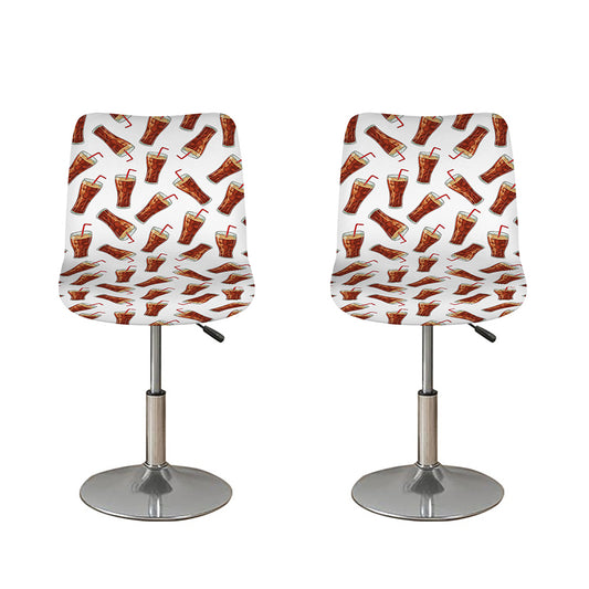 Cola Pattern Print Bar Stool Covers