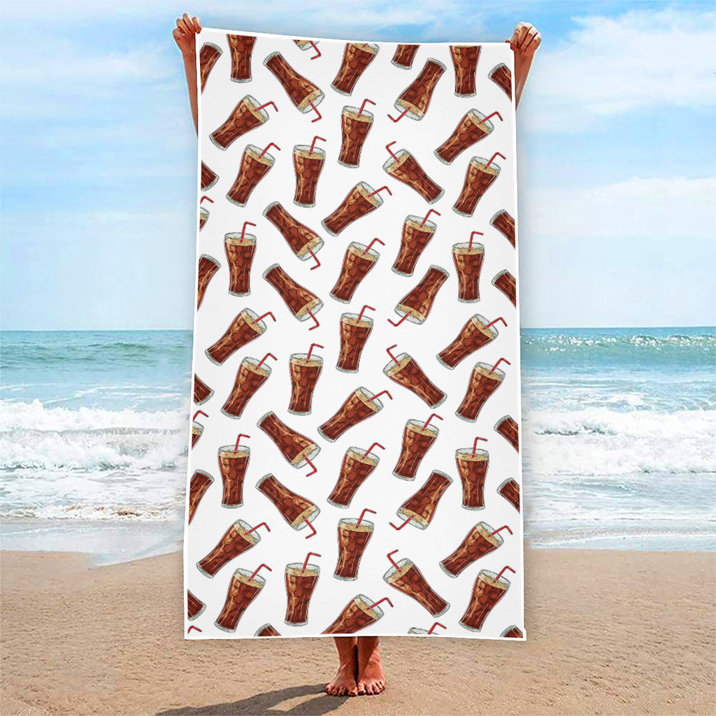Cola Pattern Print Beach Towel