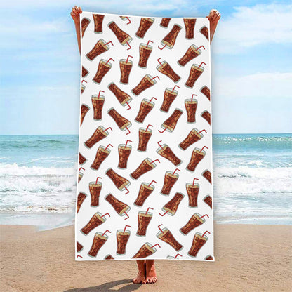Cola Pattern Print Beach Towel