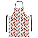 Cola Pattern Print Bib Apron With Pocket