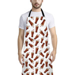 Cola Pattern Print Bib Apron With Pocket