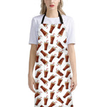 Cola Pattern Print Bib Apron With Pocket