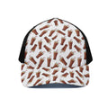 Cola Pattern Print Black Mesh Trucker Hat