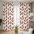 Cola Pattern Print Dimout Pencil Pleat Curtains